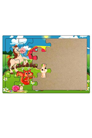 Hayal Sepeti&Quillingseti Yaşam 24 Parça Çocuk Puzzle
